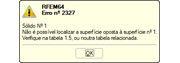 Mensagem de erro "Não é possível localizar a superfície oposta à superfície de contacto".
