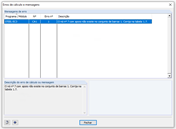 Lista de erros de cálculo e mensagens