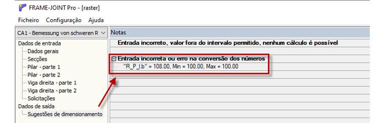 Motivo para o cancelamento