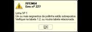 Mensagem de erro Um ou mais segmentos da polilinha estão sobrepostos