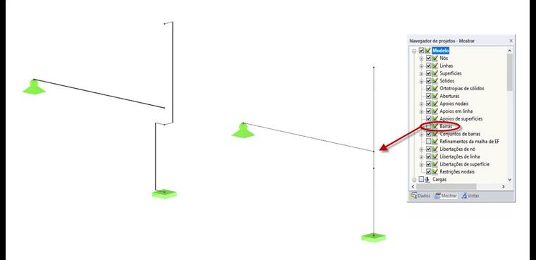 Apresentação com barras e sem barras