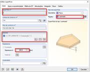 Caixa de diálogo "Editar superfície" da superfície n.º 1 com a rigidez do RF-LAMINATE [*S14647729*]