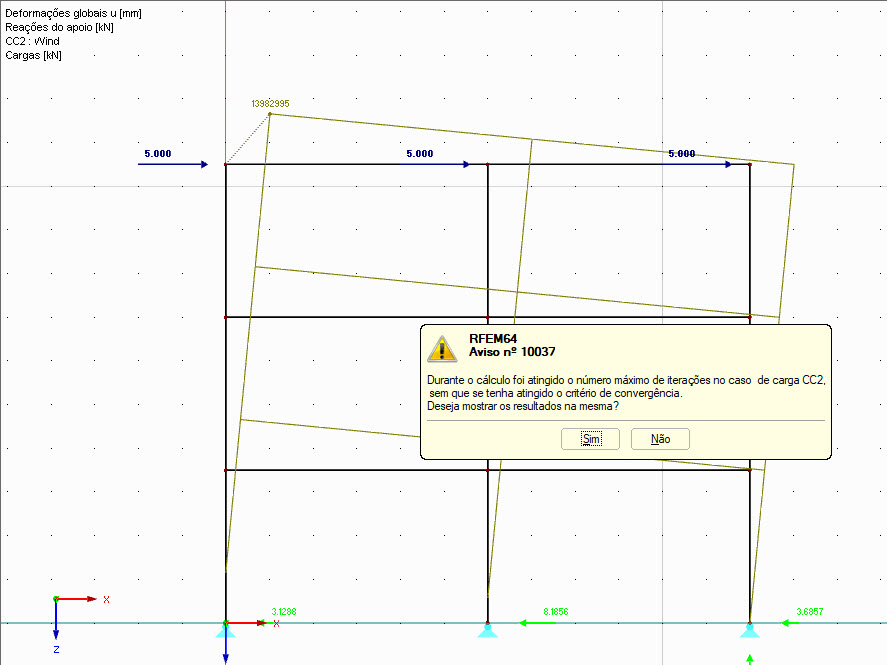 Encurvadura por flexão-torção do sistema no caso de carregamento horizontal