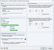 Caixa de diálogo com a configuração para o método analítico do estado limite de utilização