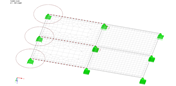 Modelo de superfície com refinamentos da malha de EF em nós, linhas e superfícies
