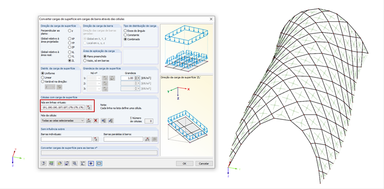 Criação de linhas virtuais