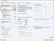 Parâmetros de cálculo