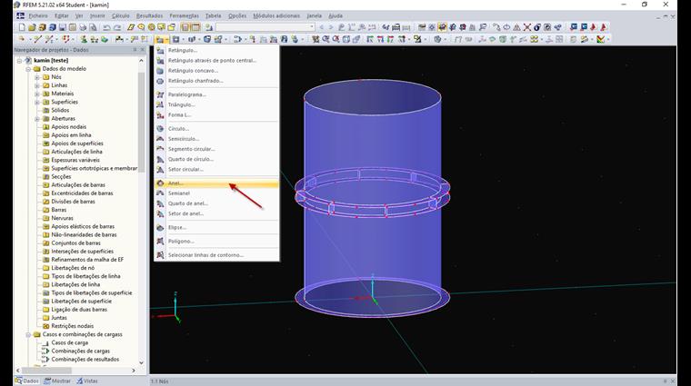 Criar superfície de anel plana