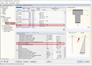 Altura da zona comprimida e posição do eixo neutro na janela "2.4 Armadura necessária por posição x"