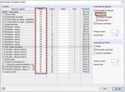 Configuração para a numeração
