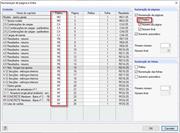 Configuração para a numeração