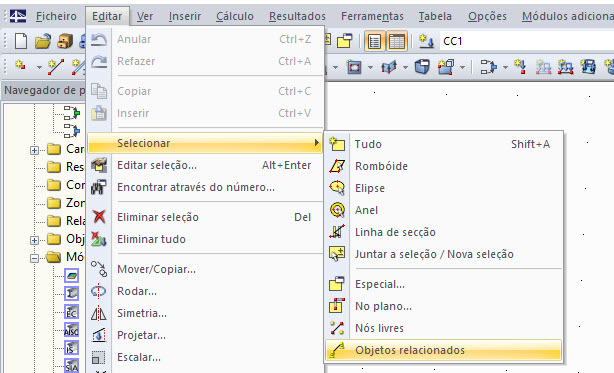 Selecionar objetos relacionados