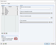 Diálogo "Seleção especial"