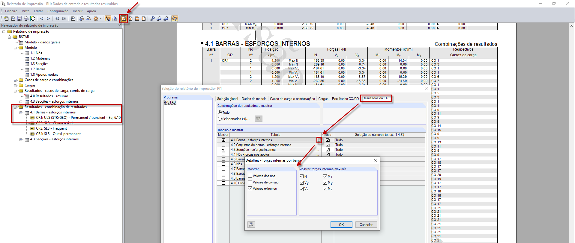 Detalhes (apenas valores extremos)