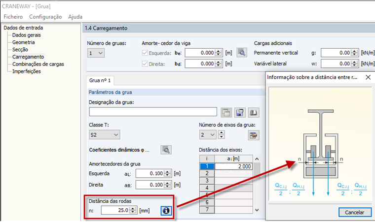 Posição de dimensionamento 1