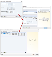 Interação da entrada de rigidez e da especificação de espessura
