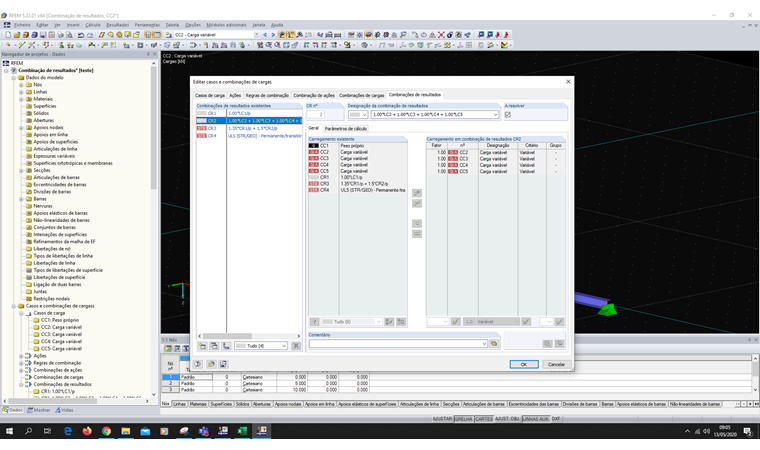 Combinações de resultados criados automaticamente