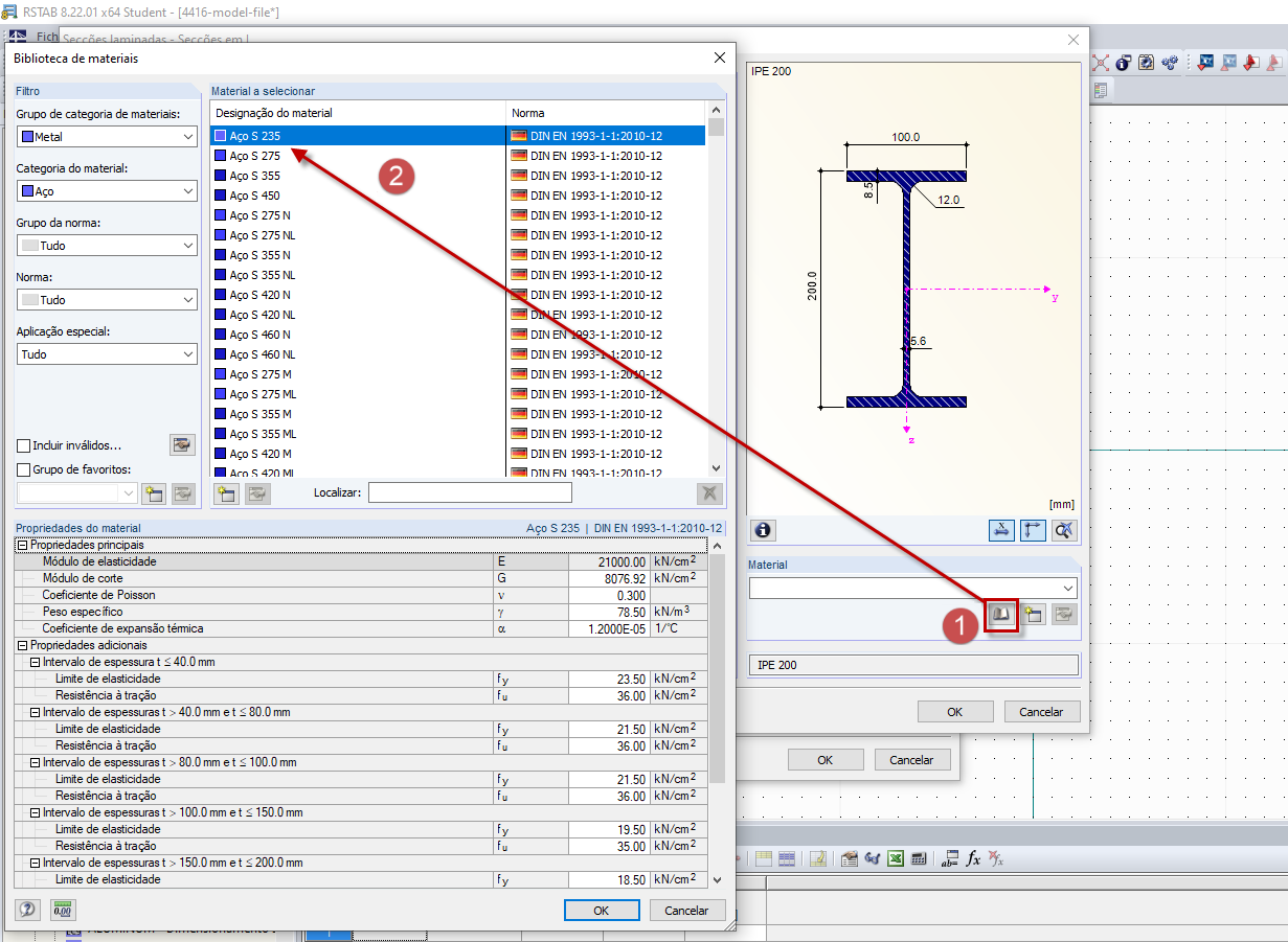 Base de dados de materiais