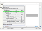 Detalhes de dimensionamento para a camada de armadura selecionada na janela 2.1