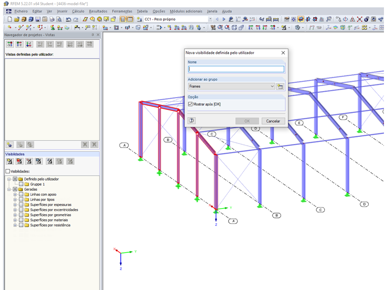 Diálogo "Nova visibilidade definida pelo utilizador"