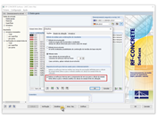 Configuração nos detalhes do RF-CONCRETE Surfaces
