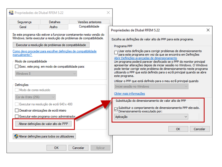 Substituição do dimensionamento de valor alto de PPP