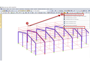 Selecionar objetos incluindo a quadrícula (1) e definir a visibilidade (2)