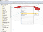 Menu de atalho da superfície "Extrudir → Sólido"