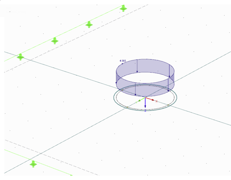 De cargas de superfície em aberturas – converter carga de linha