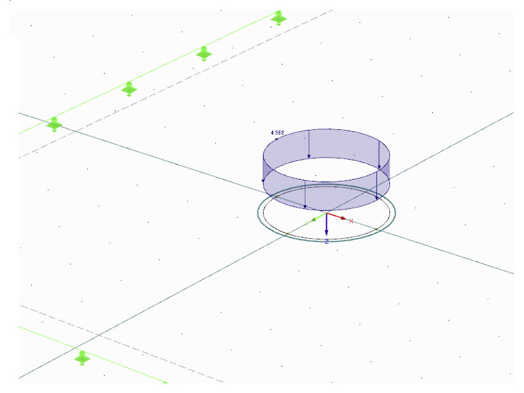 De cargas de superfície em aberturas – converter carga de linha