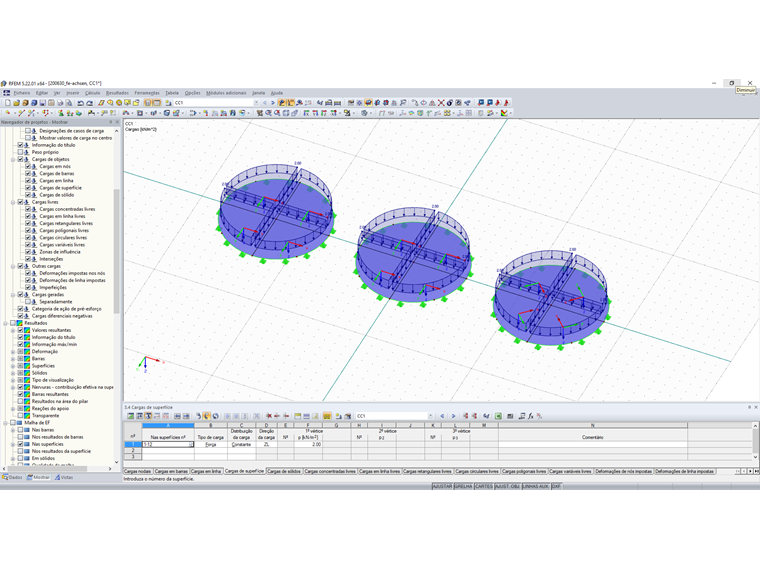 Sistema estrutural e carregamento