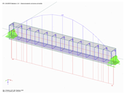 Representação e distribuição da armadura existente e da relação de cálculo