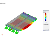 Deformações do RF-CONCRETE Surfaces incl. Rigidez exportada no estado II do RF-CONCRETE Members