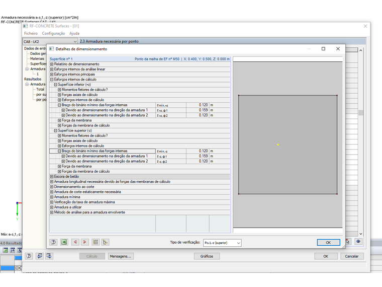 Braço de alavanca com carga de força axial
