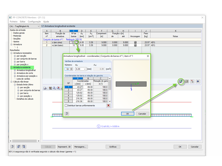 Guardar armadura existente