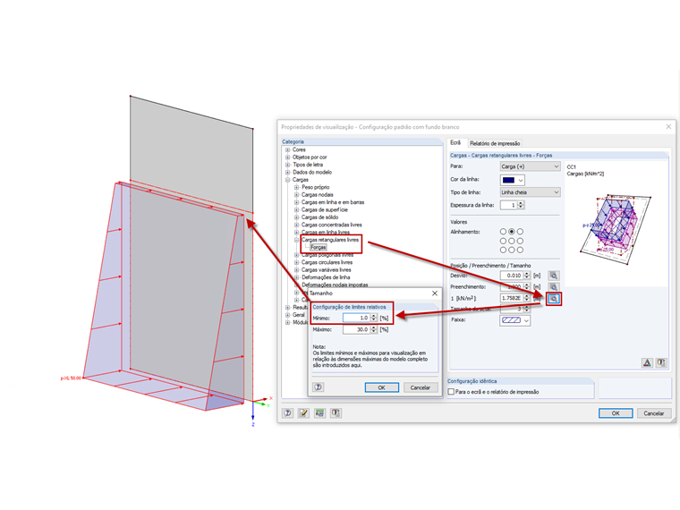 Ajustar a configuração de limites relativos