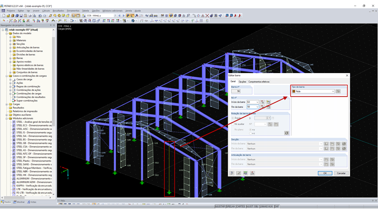 tipo de barra 'Nula'