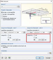 Largura de integração – Lado 2