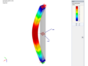 Resultado (deformação) para o caso de carga com cargas "combinadas" do CC2 e do CC3