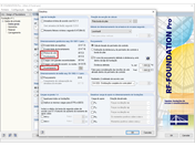 Opções para as verificações a serem realizadas (deslizamento, rotura do solo, assentamento)