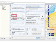 Opções para as verificações a serem realizadas (deslizamento, rotura do solo, assentamento)