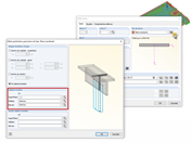 Configuração dos objetos incluídos na barra resultante