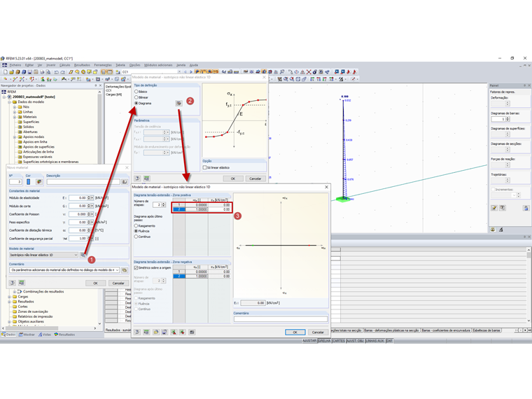 Criação de modelo de material, procedimento errado