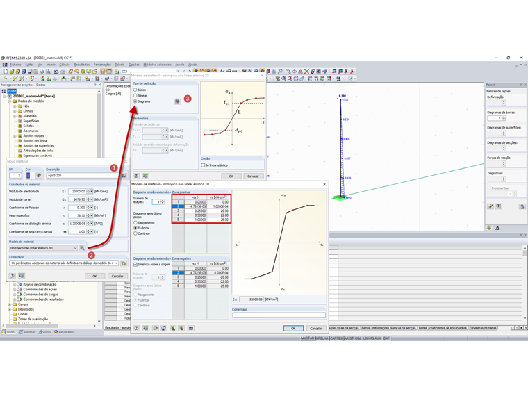 Criação de modelo de material, procedimento correto
