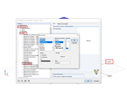 Propriedades de visualização para o tipo de letra das linhas auxiliares