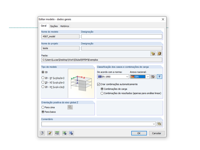 Combinação automática
