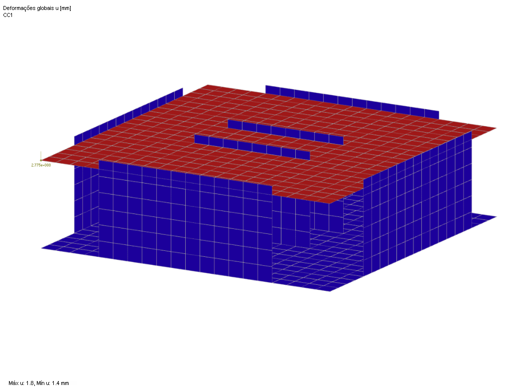 Deformação devido a definição incorreta da direção da rotura