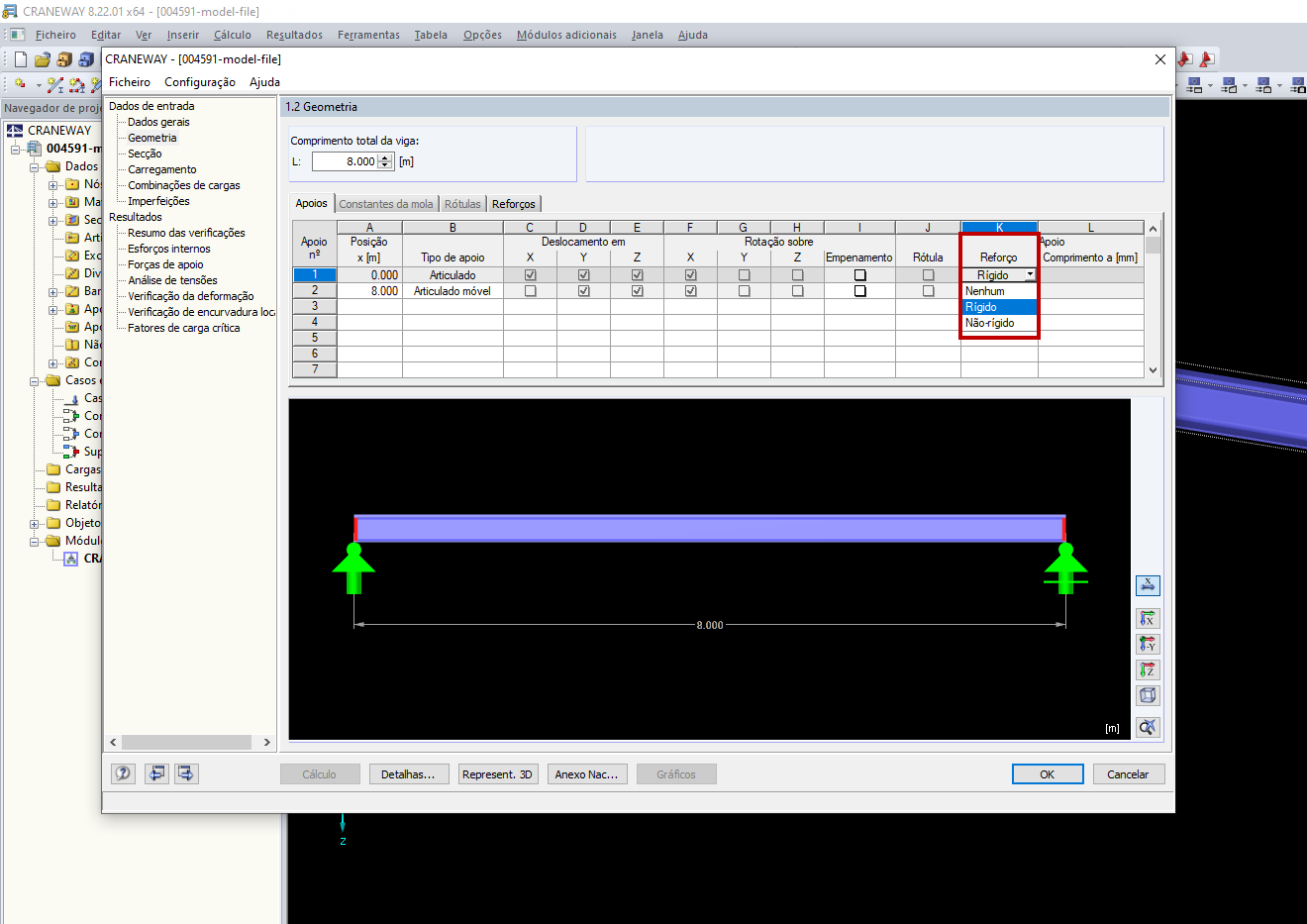 Seleção do reforço