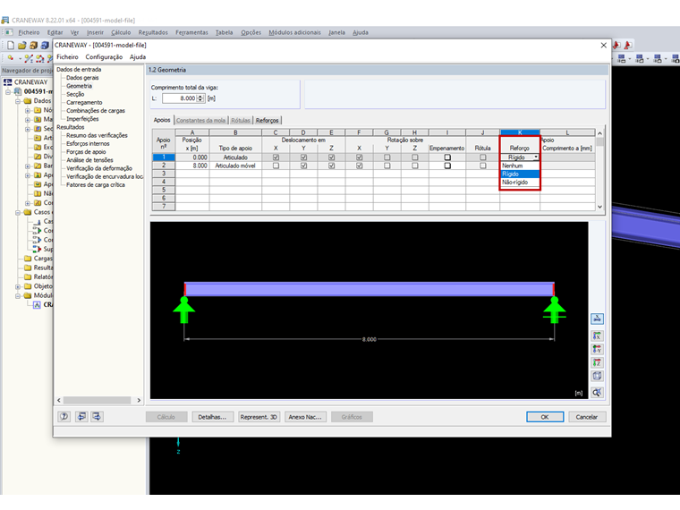 Seleção do reforço
