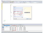 Restrição na caixa de diálogo e na tabela (marcadas a vermelho)